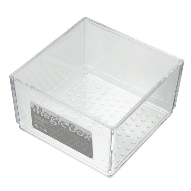Caja de almacenamiento de plástico con cajones, compartimentos y organizador de cosméticos.
