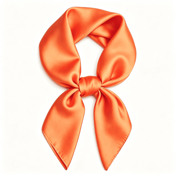 XIBUFE Head Scarf for Women - Hair Scarf Silk Feeling Bandanas 27.5" Square Scarves Printed Neck Satin orange neck scarf
