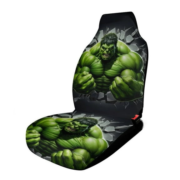 Hulk Car Seat Covers Pattern Front Seat Protector Cover Full Universal Size Auto Accessories 1PCS