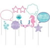 Creative Converting 336718 Iridescent Mermaid Party Photo Booth Props, 10 Count