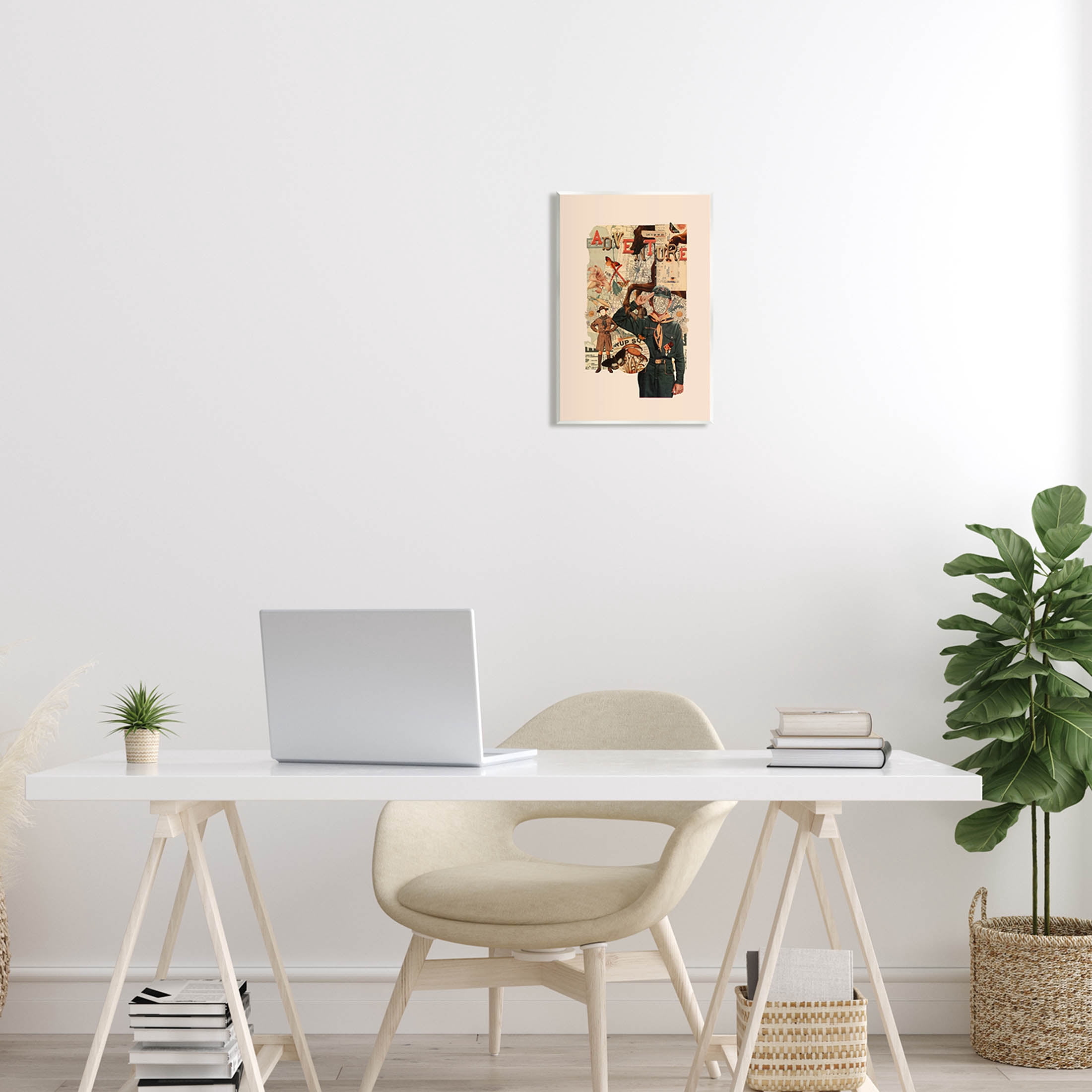 Stupell Industries Surreal Adventure Botanical Collage Graphic Art Unframed Art Print Wall Art, Design by Matheus Lopes Castro