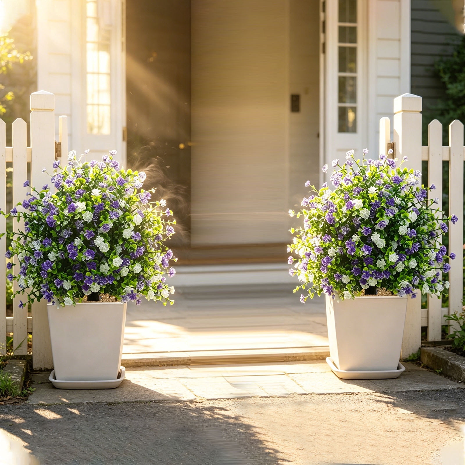 CY5O5ee 1PCS Artificial Flowers for Outdoors 17.72in Artificial SpikePlants Flowers Colorful Flowers Spring Decor for Porch Patio Home Yard Garden Window Box Pot Planters