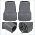 thumbnail image 3 of LOVEVER 2 Pcs Embouts de Canne en Caoutchouc Antidérapants pour Marcher, 3 of 7