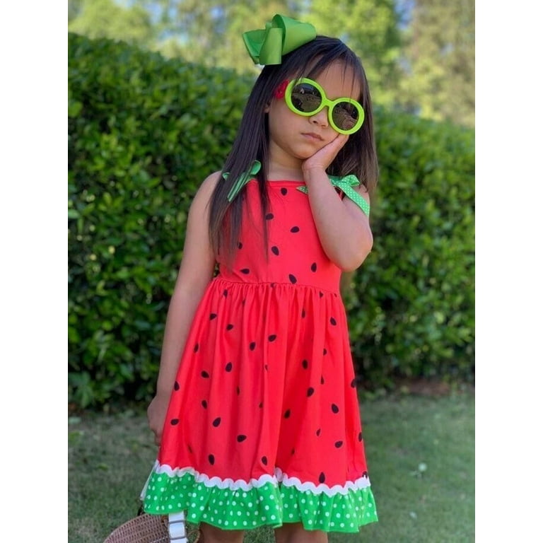 Ma Baby Infant Baby Girl Watermelon Slip Dress Casual Summer