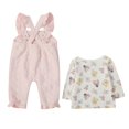 thumbnail image 4 of Disney Clothes Baby Girls Winnie the Pooh 2-Piece Quilted Overall Set, Infant Outfit with Coordinating Top and Quilted Overalls, Size 12M - Pink/Cream, 4 of 9