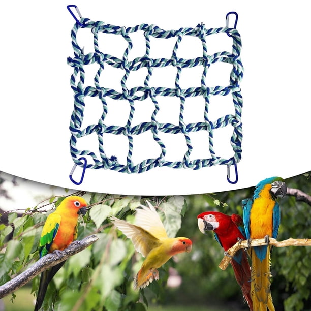 2 Pack Rat Cage Climbing Rope Nets - 11x7.8" Hammock For Hamsters, Mice, Birds, Sugar Gliders