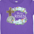 thumbnail image 4 of Inktastic Easter He Has Risen with Cross and Flowers Boys or Girls Toddler T-Shirt, 4 of 5