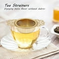 thumbnail image 3 of Paquete de 2 coladores de té plateados de acero inoxidable con tazón colador de té para té suelto, malla fina para boca de taza de 2,5-4 pulgadas, 3 of 5