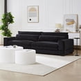 thumbnail image 5 of 104.72 Inch Fabric Couches For Living Room, Mid Century Modern Sofas For Bedroom, Apartment, Office Black, 5 of 7