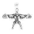 thumbnail image 1 of Colgantes con clip de acero de titanio y dijes con forma de hombre de plata con cremallera, suministros de bricolaje para ropa para personas mayores, 1 of 15
