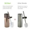 thumbnail image 6 of Slim Compact Stainless Steel Toilet Brush Holder For Bathroom Storage - Sturdy, Deep Cleaning, Metal in a Hammered Copper/Orb Finish combination., 6 of 8
