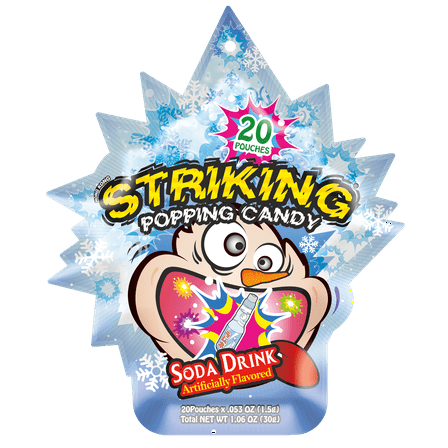 Striking popping candy - soda (20 Pouches) 30g - 4 Packs