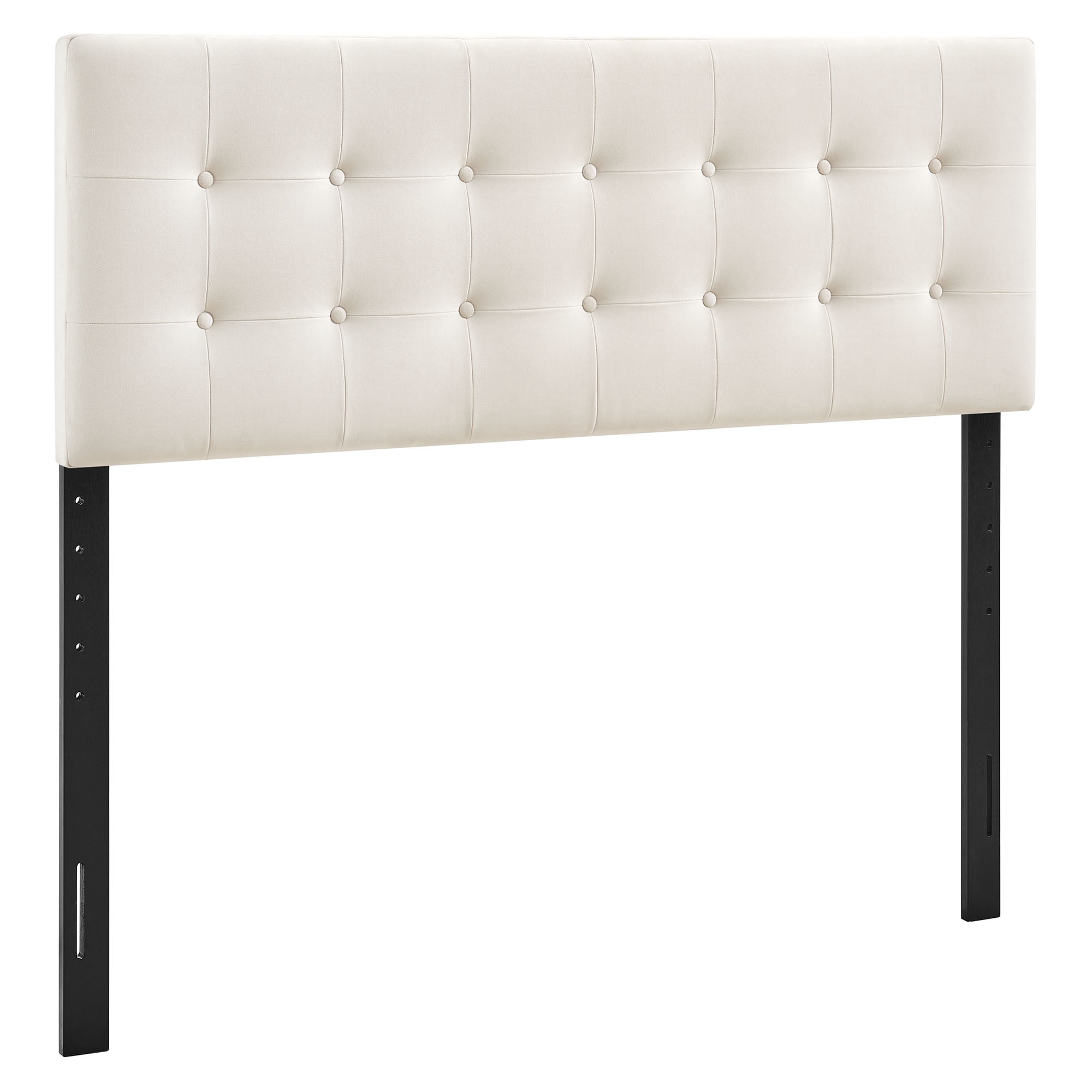 Emily Stain-Resistant Performance Velvet Full Size Headboard in Alabaster