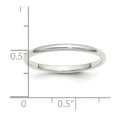 thumbnail image 4 of Sterling Silver 2mm Half Round Size 8 Band, 4 of 7