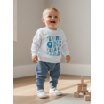 thumbnail image 4 of BemeyourBBs Baby Boy First Birthday Outfit Wild One Birthday 1st Birthday Clothes Long Sleeve Crewneck Animal Sweatshirt with Sweatpants Cute Infant Spring Fall Winter Clothes, 4 of 9