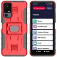 thumbnail image 2 of Case for Jitterbug Smart4, Nakedcellphone Rugged Ring Grip Cover with Stand [Built-In Mounting Plate] for Lively Smart 4 Phone (2023, T608G) - Red, 2 of 8