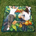 thumbnail image 5 of Wobogo Extra Large Camping Blanket 78×78in Waterproof Foldable Picnic Mat for Beach Grass Lawn Park Accessories Toucans Perched on Branches, 5 of 6