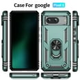 thumbnail image 2 of Feishell Hybrid Armor Phone Case for Google Pixel 8A,Military Grade Shockproof 360 Rotatable Metal Ring Holder Kickstand Support Magnetic Car Mount Dual Layer Protective Phone Cover,Darkgreen, 2 of 7