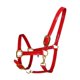 thumbnail image 2 of Cabestro de caballo de cuero de microfibra, cabestro resistente a presión para barbilla y garganta, cuerda de caballo, cabestro de entrenamiento para Rojo Medio, 2 of 8