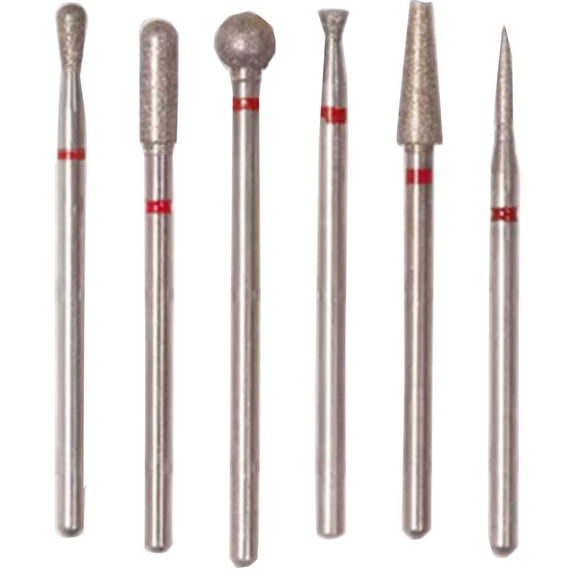 Vogacara 6 uds./paquete de brocas para decoración de uñas de acero inoxidable, accesorios para taladro de uñas, herramienta de manicura JG #3 Juegos de manicura Vogacara CE002287-00
