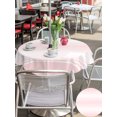thumbnail image 5 of Outdoor Tablecloth with Umbrella Hole for Patio/Picnic/Party/Camping, Pink Striped Waterproof Table Cloth Round Cover Washable, Pink Ombre Farmhouse Stripes (Dia 54"), 5 of 9
