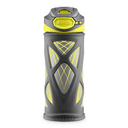 Zulu Echo 12 fl oz Kids Stainless Steel Insulated Water Bottle, Dark Grey/Yellow