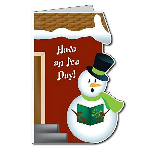 2'x3' Giant Christmas Card (Die Cut Snowman), W/Envelope