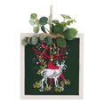 thumbnail image 1 of Injueey Decoración colgante de Navidad, pequeño adorno de vacaciones, artesanía de interesante, colgante de Navidad, colgantes para festivales, Kits de decoración para fiestas alce verde Injueey HA069390-02, 1 of 6