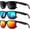 (3 Pack) Black/Ice Blue/Orange, variant on KALIYADI Sunglasses Men Polarized Sun glasses for Mens Womens Classic Matte Black Frame UV Protection 3pack