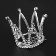 thumbnail image 5 of KAIYANG Pequeña corona de tiara con peine para el cabello, diadema de princesa, mini corona de cumpleaños, tocado para niña de las flores, 5 of 5