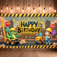 thumbnail image 4 of Yatrandify Cartoon Construction Banner Kids Birthday Happy Construction Theme for Party Celebration Event Decoration, 4 of 8