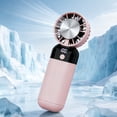 thumbnail image 1 of Portable Handheld Fan | USB Rechargeable Personal Fan with Digital Display | 3 Speed Mini Desk Fan for Travel, Office & Outdoor Use | Compact Standable Fan with Turbine Blades, 1 of 5