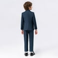 thumbnail image 7 of Boys Formal Dresswear Suit 6 PCS Gentlemen British Tuxedo Set its Blazer Dress Shirts Pants Vest Wedding Ring Bearer 6 Years, Navy, 7 of 7