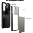 thumbnail image 3 of for Samsung S21 FE Case with Card Holder Dual Layer Heavy Duty Protective Galaxy S21 FE Case Hidden Card Slot Slim Wallet Case for Samsung S21 FE 5G 6.4''(Green), 3 of 13