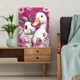 thumbnail image 5 of UXIEQU Cute Bunny And Duck Floral Canvas Wall Art Print 15.75x11.81 Inches, 5 of 8