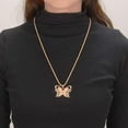 thumbnail image 4 of Xooz Rose Gold Butterfly Chain Necklace with Beads Pendant â Opal Butterfly Jewelry for Women, Vintage Y2K Necklace, Butterfly Necklace for Women, 4 of 6
