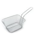 thumbnail image 1 of 1 cesta de acero inoxidable para patatas fritas, cesta de presentación individual pequeña para patatas fritas, cesta rectangular profesional para freír pollo frito, aros de cebolla y camarones, 1 of 5