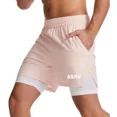 thumbnail image 1 of Gym Short Con Licra Deportiva 2 En 1 Correr Calidad Asrv Bk, 1 of 8