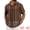Brown Green, variant on DARING DIVA Men's Striped Short Sleeve Button Down See Through Shirts M Blue Green