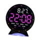 thumbnail image 4 of Reloj despertador LED silencioso moderno multifuncional con función de temporizador de 12/24 horas para escritorio Negro Rosa, 4 of 9