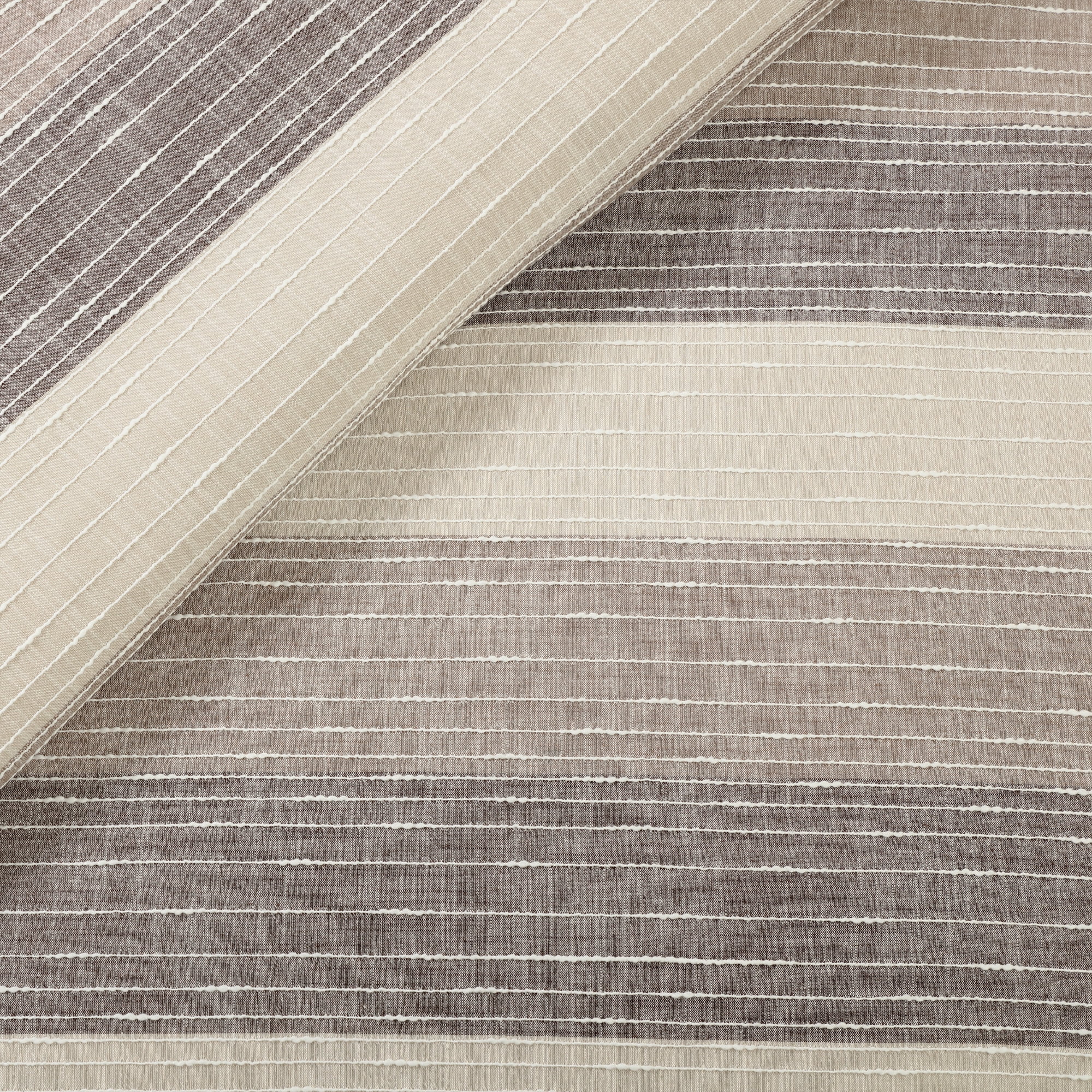 Levtex Home Sand Stripes Chocolate Twin Duvet Cover Set (68x88in) with 1 Pillowcase (26x20in) - Woven Jacquard Stripe - Brown, Tan, White - Cotton Twin Size Duvet Cover Set - Soft, Pre-Washed