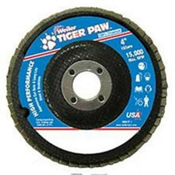 Weiler Abrasive Flap Disc, Medium, 4in., Phenolic 98823