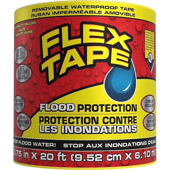 Flex Tape Flood Protection, Removable, Waterproof, 3.75 inches x 20 feet