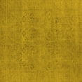 thumbnail image 1 of Ahgly Company Machine Washable Indoor Square Oriental Yellow Industrial Area Rugs, 4' Square, 1 of 4