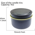 thumbnail image 3 of Unixing 24pc 4oz DIY Candle Tins, Metal Candle Containers for Candle Making, Party Favors & Storage, Black, Gold, Rose Gold, Non-Foldable, All Ages, 3 of 8