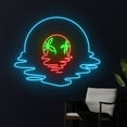 thumbnail image 3 of Handmadetneonsign Palm Tree Reflection Disc Led Sign, Tropical Disc Neon Light, Record Disc Neon, 3 of 5