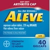 Aleve Gelcaps Soft Grip Arthritis Cap Naproxen Sodium Pain Reliever, 40 Count