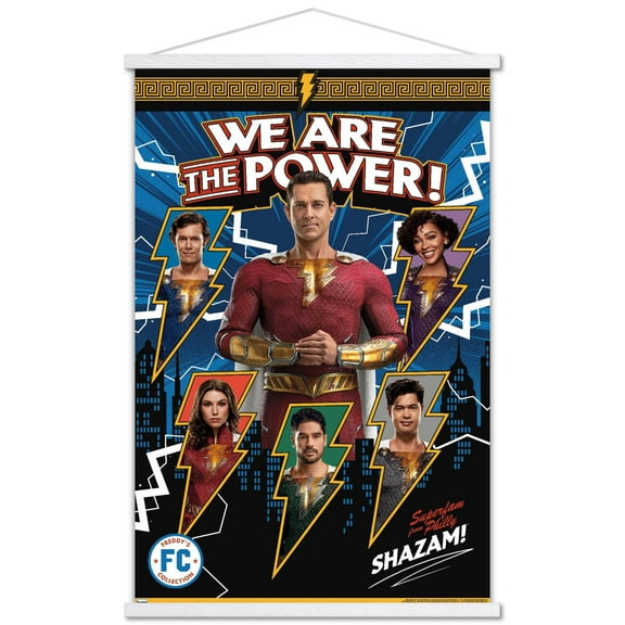 DC Comics Movie Shazam! Fury of the Gods - Family Wall Poster with Magnetic Frame, 22.375" x 34"