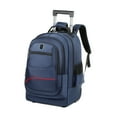 thumbnail image 3 of Mochila con ruedas, equipaje, viaje, Camping, maleta con ruedas, mochila de viaje de gran capacidad con ruedas Azul, 3 of 9
