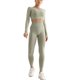 thumbnail image 5 of Conjunto Deportivo De Punto Sin Costuras, Traje Informal Chándal Que Absorbe La Humedad Bodycon 2 Piezas Levantamiento De Glúteos Para El Hogar Para Mujeres ANGGREK Otros, 5 of 5